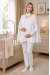 Mecit 6402 Elegant Ekru Dantel Pelerinli Lohusa Pijama Takımı Mecit 6402 Elegant Ekru Dantel Pelerinli Lohusa Pijama Takımı